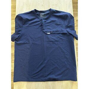 Figs LOT of 2 Men's XXL Navy Scrub Tops